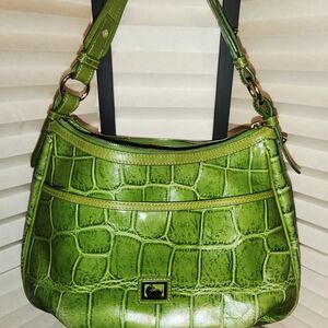 Dooney & Bourke Green Embossed Shoulder Bag